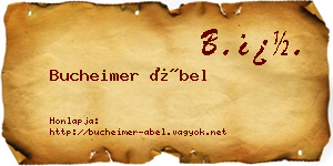 Bucheimer Ábel névjegykártya